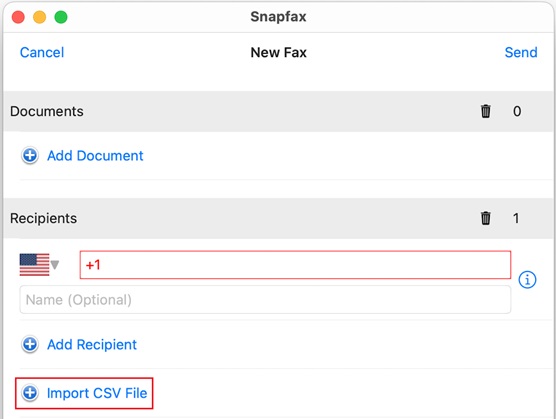 Choose"Import CSV"