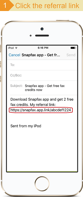 Click the referral link