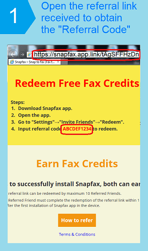 Open the referral link to obtain Referral Code